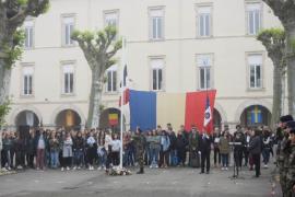 cérémonie commémoration au lycée le 14 novembre 2018