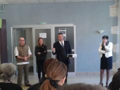 Inauguration de l'Open Café avec les représentants de chez Elior, de la D.D.E.C. 47  et de la Mairie d'Agen - 2